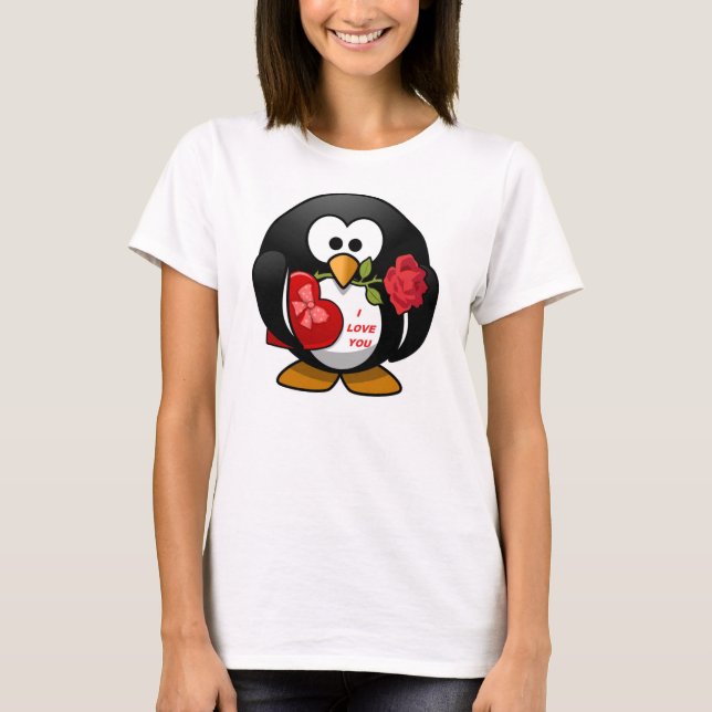 CAMISETA "EU TE AMO" PINGUIM (Frente)