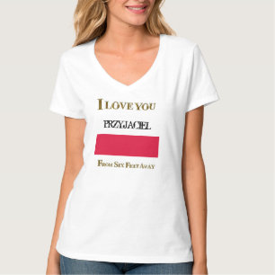 CAMISETA EU TE AMO PRZYJACIEL A SEIS PÉS DE DISTÂNCIA