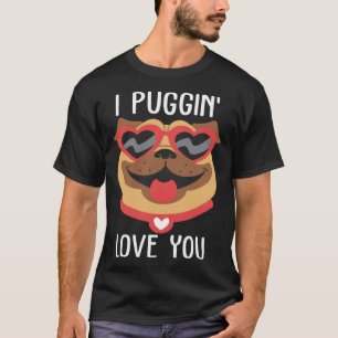 Camiseta Eu Te Amo Pug Dia de os namorados Casais