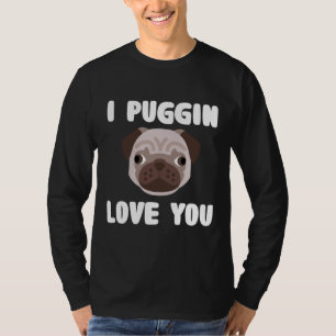 Camiseta Eu Te Amo Pug Lover Clássico T-Shirt 993