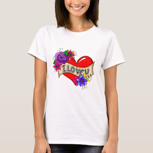 Camiseta Eu Te Amo | Rua Art Urban Heart (Frente)