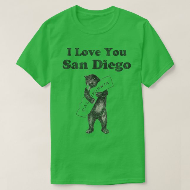 Camiseta Eu Te Amo San Diego California (Frente do Design)