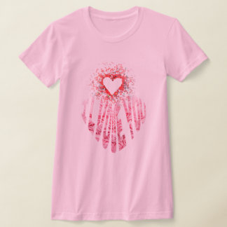 Camiseta "Eu Te Amo" Trái Tim Hoa Hong - Thiet Khang Mac