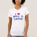 Camiseta Eu te amo um latão<br><div class="desc">O presente do excelente Chanukah para dizer a alguém o quanto você os ama com uma peça de palavras com Latke!</div>