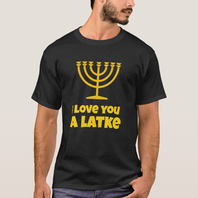 Camiseta Eu Te Amo Uma Piada Judaica De Peão Chanucá. (Frente)