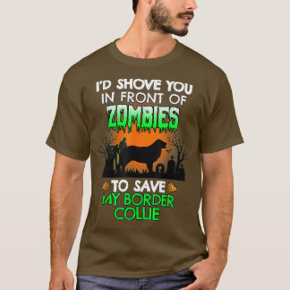 Camiseta Eu te colocaria na frente dos zombies para salvar 