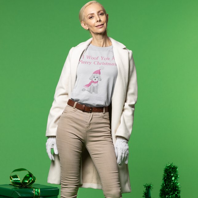 Camiseta Eu Te Dava Um Feliz Poodle De Natal (Criador carregado)