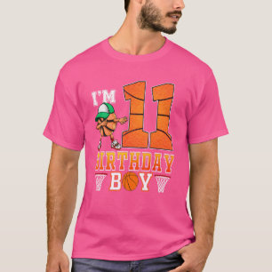 Camiseta Eu tenho 11 anos de 11 de Aniversário de Basquete