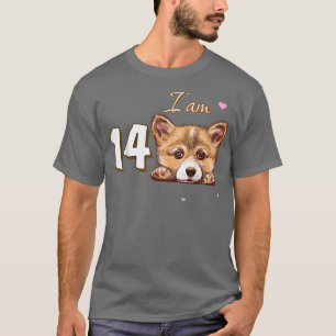 Camiseta Eu tenho 14 Dons Corgi para o presente de fã de an