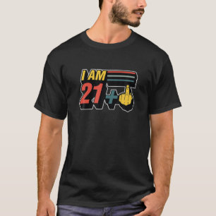 Camiseta Eu Tenho 21 Mais Dedos Intermédios Engraçados 22º 