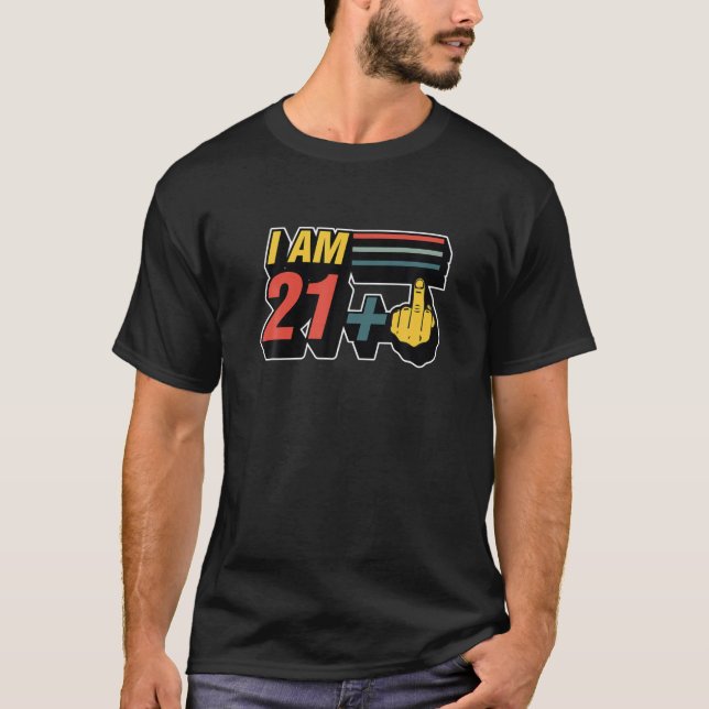 Camiseta Eu Tenho 21 Mais Dedos Intermédios Engraçados 22º  (Frente)