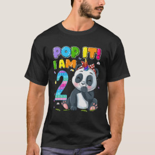 Camiseta Eu tenho 2 anos segundo aniversário Panda Girls Po