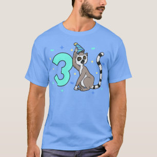 Camiseta Eu tenho 3 anos com aniversário de criança de limã