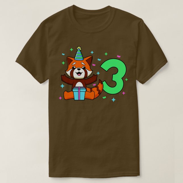 Camiseta Eu tenho 3 anos com aniversário de criança pantano (Frente do Design)