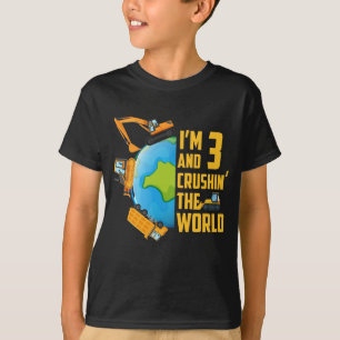 Camiseta Eu tenho 3 anos e não sou o mundo, garoto adolesc