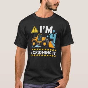 Camiseta Eu tenho 4 anos e escavando-o na Construção Escava
