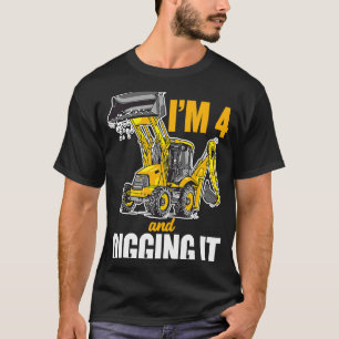 Camiseta Eu tenho 4 anos e vou cavar o 4º Aniversário, Cria
