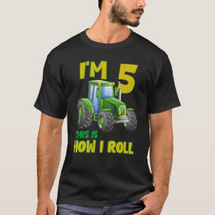 Camiseta Eu tenho 5 anos, é assim que eu faço o aniversário