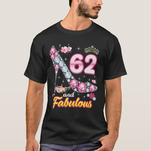 Camiseta Eu tenho 62 anos e feliz 62º aniversário (Frente)
