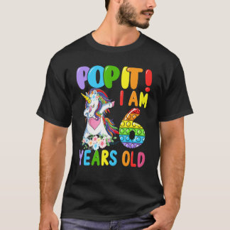 Camiseta Eu tenho 6 anos 6 de aniversário Unicórnio Dabbing