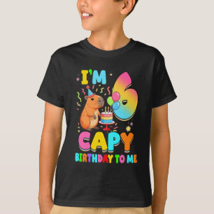 Camiseta Eu tenho 6 anos Capy Birthday para mim 6 Aniversár
