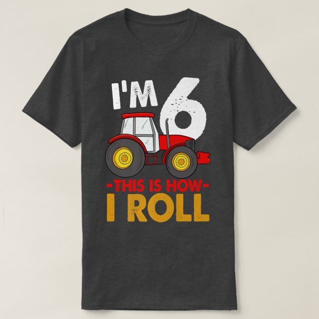 Camiseta Eu tenho 6 anos, é assim que eu faço o carro de vo (Frente do Design)