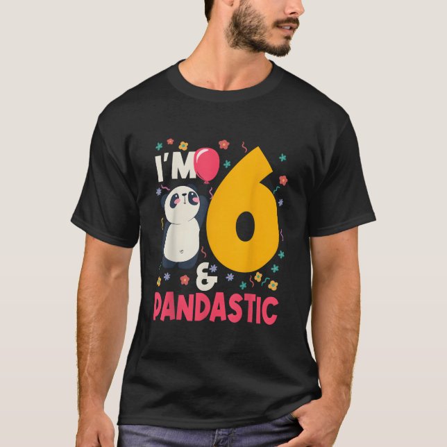 Camiseta EU TENHO 6 Pandástico Panda Py Celebração 6º (Frente)