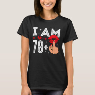 Camiseta Eu Tenho 78 Mais 1 Dedo do Meio 79º Aniversário Ad