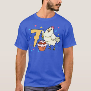 Camiseta Eu tenho 7 anos com aniversário de criança de gali