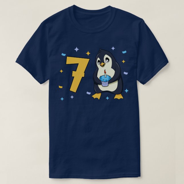 Camiseta Eu tenho 7 anos com aniversário de criança de ping (Frente do Design)