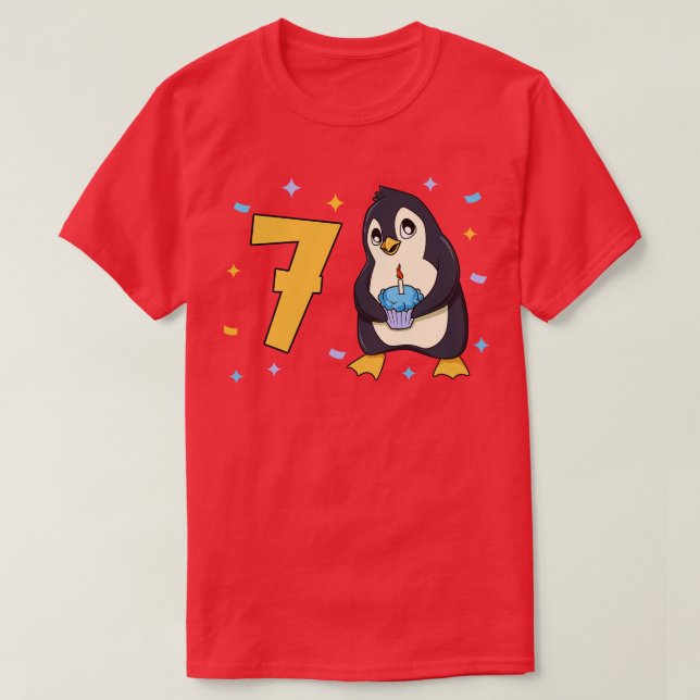 Camiseta Eu tenho 7 anos com aniversário de criança de ping (Frente do Design)