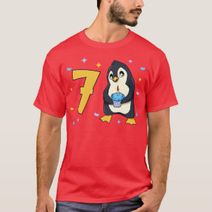 Camiseta Eu tenho 7 anos com aniversário de criança de ping