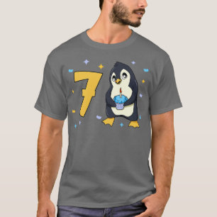 Camiseta Eu tenho 7 anos com aniversário de criança de ping