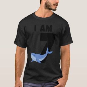 Camiseta Eu Tenho 7 Baleias Azuis Com 7 Anos