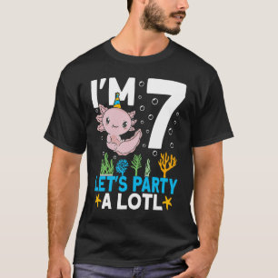 Camiseta Eu tenho 7 bdias de festa Axolotl 7 Ax Crianças de