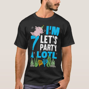 Camiseta Eu tenho 7 bdias de festa Axolotl 7 Ax Crianças de