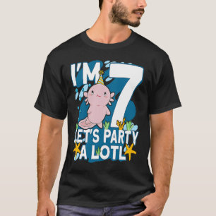 Camiseta Eu tenho 7 bdias de festa Axolotl 7 Ax Crianças de