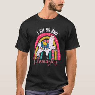 Camiseta Eu Tenho 88 Anos E Llaming Alpaca Llama 88º