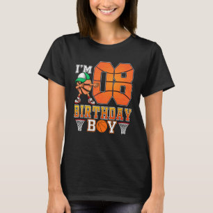 Camiseta Eu tenho 8 anos, 8 anos, basquete do Aniversário
