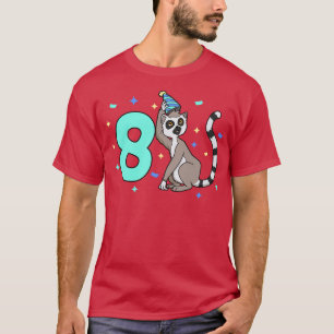 Camiseta Eu tenho 8 anos com aniversário de criança de limã