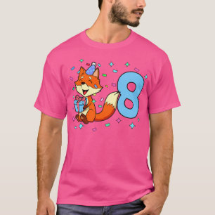 Camiseta Eu tenho 8 anos com rapazinho de aniversário de 8