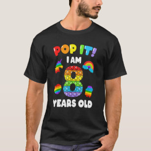 Camiseta Eu Tenho 8 Anos De Pop Para As Meninas 8º Aniversá
