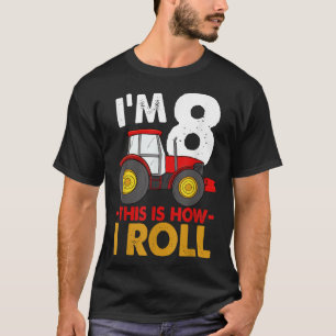 Camiseta Eu tenho 8 anos, é assim que eu faço o aniversário