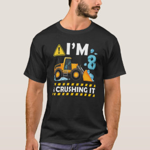 Camiseta Eu tenho 8 anos e escavá-lo construtor Excavator 8
