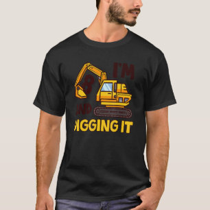 Camiseta Eu tenho 8 anos e escavo 8 anos 8 anos 8 anos, dia