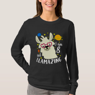 Camiseta Eu Tenho 8 Anos E Llamparelha Llama 8º aniversário
