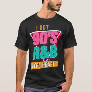 Camiseta Eu tenho 90 R&B Dançarino de Músicas de Sobreposiç