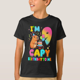 Camiseta Eu tenho 9 anos de idade Capy Birthday para mim 9º