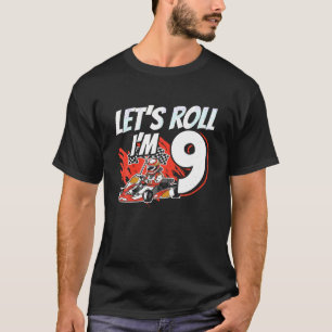 Camiseta Eu tenho 9 Carro Race Vamos Rastrear 9º Aniversári