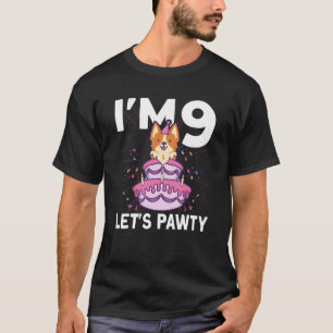 Camiseta Eu tenho 9 dias Festa de Cachorro Crianças 9 Anive